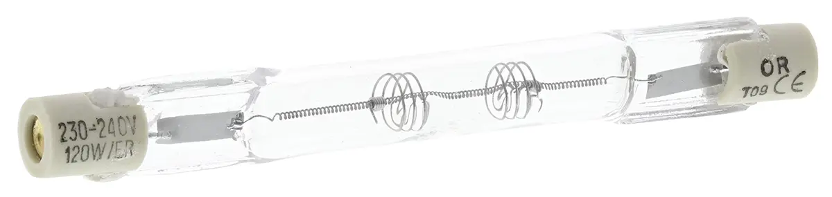 Produktfoto 1 von Orbitec Linear Klar Halogenlampe 240 V ac / 120 W, 2220 lm, R7S Sockel, Ø 8 mm x 78 mm