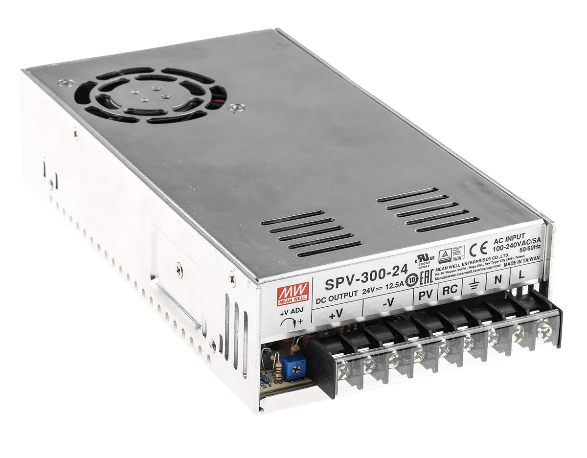 Produktfoto 1 von MEAN WELL SPV-300 Schaltnetzteil 1 24V dc 300 W, Fahrgestell 370 V dc, 264V ac