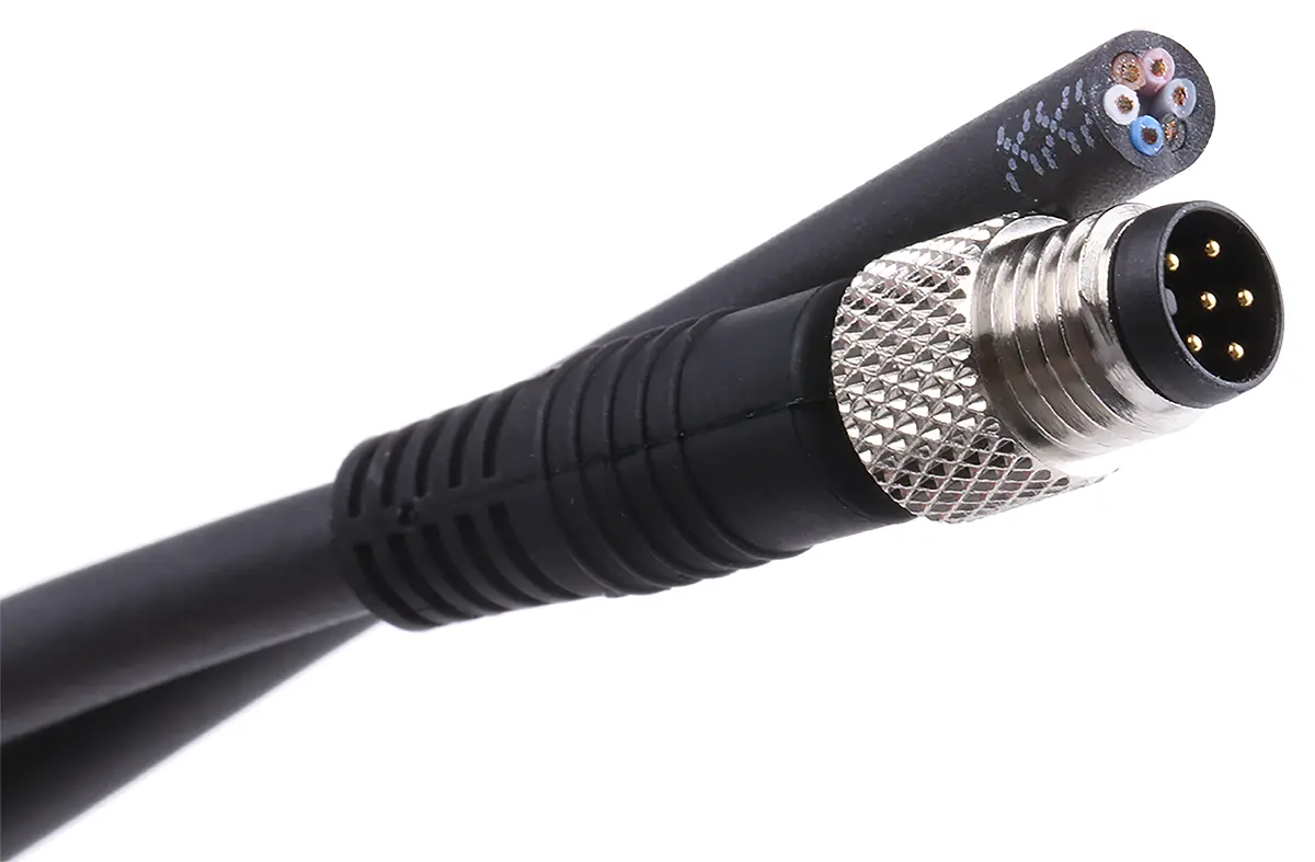 Produktfoto 1 von binder 718, 6-polig Sensor-Betätigungselementkabel, Gerade Stecker / Nicht abgeschlossen, Länge 2 m