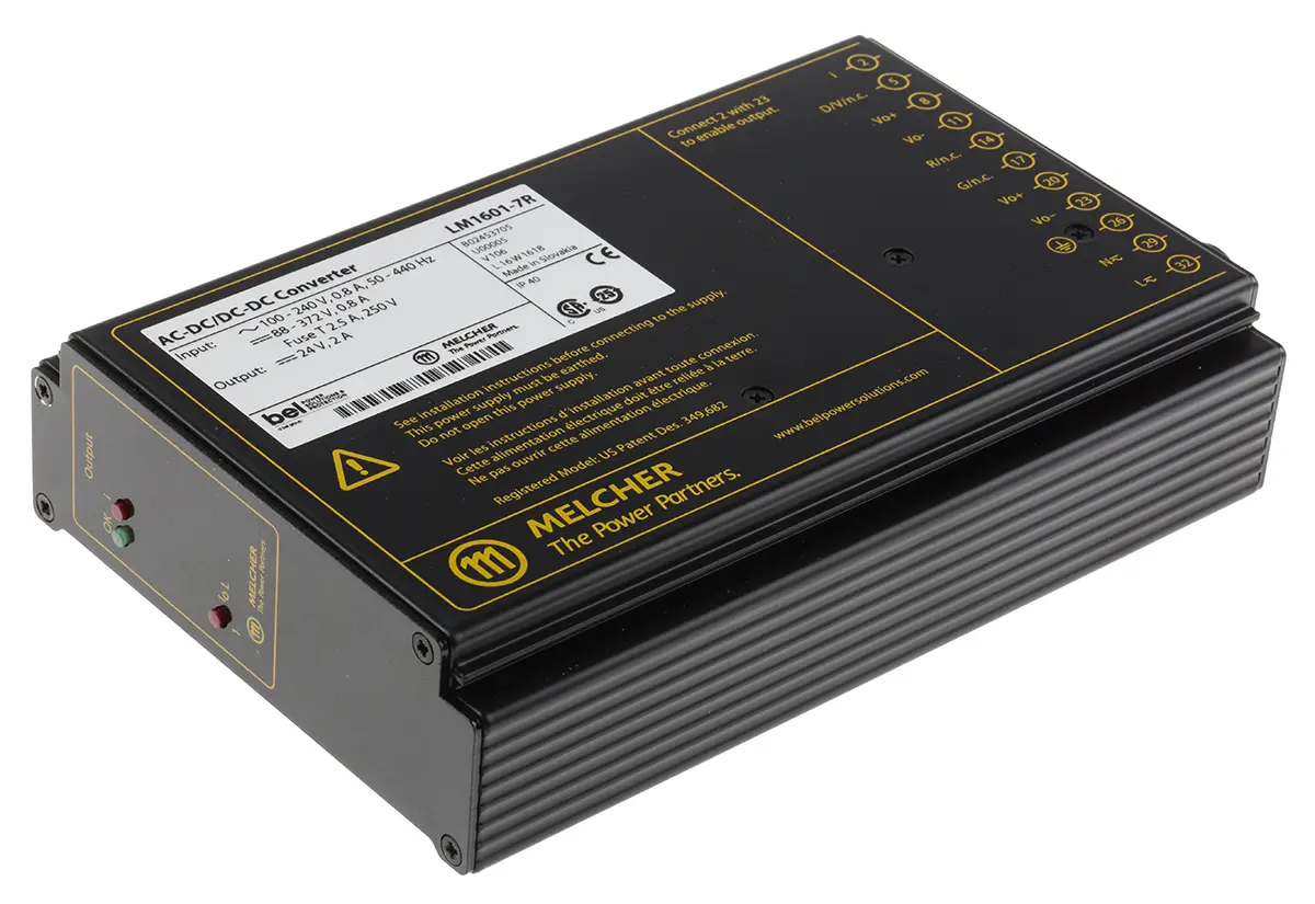 Produktfoto 1 von BEL POWER SOLUTIONS INC Schaltnetzteil, 24V dc / 2A 50W 85 → 264 V ac, 88 → 372 V dc Geschlossen,