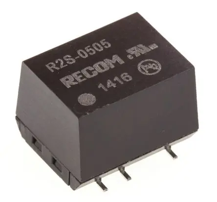 Produktfoto 1 von Recom R2S DC/DC Konverter, 5V dc OUT 400 mA Oberfläche 5V dc 1 kV dc 2 W -40 °C 100 °C
