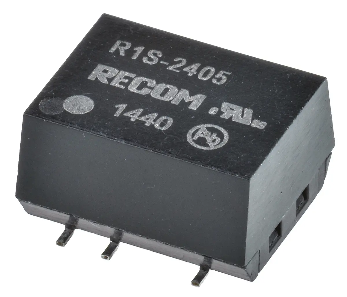 Produktfoto 1 von Recom R1S DC/DC Konverter, 5V dc OUT 200 mA Oberfläche 24V dc 1 kV dc 1 W -40 °C 100 °C
