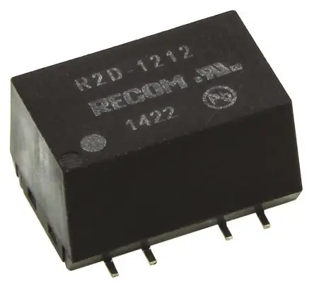 Produktfoto 1 von Recom R2D DC/DC Konverter, 12V dc OUT 83 mA Oberfläche 12V dc 1 kV dc 2 W -40 °C 100 °C