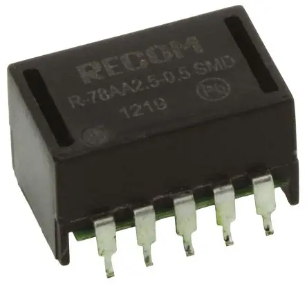Produktfoto 1 von Recom R-78AA-0.5 Schaltregler / Ausgang 2.5V dc 34V dc, 1 Ausg., 500 mA, Oberfläche