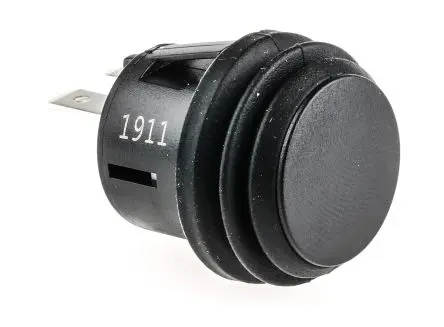 Produktfoto 1 von ZF KF Druckschalter Schwarz Tastend Panel Ø 20.2 mm, SPST / 20A 28 V dc 250 V ac, IP65