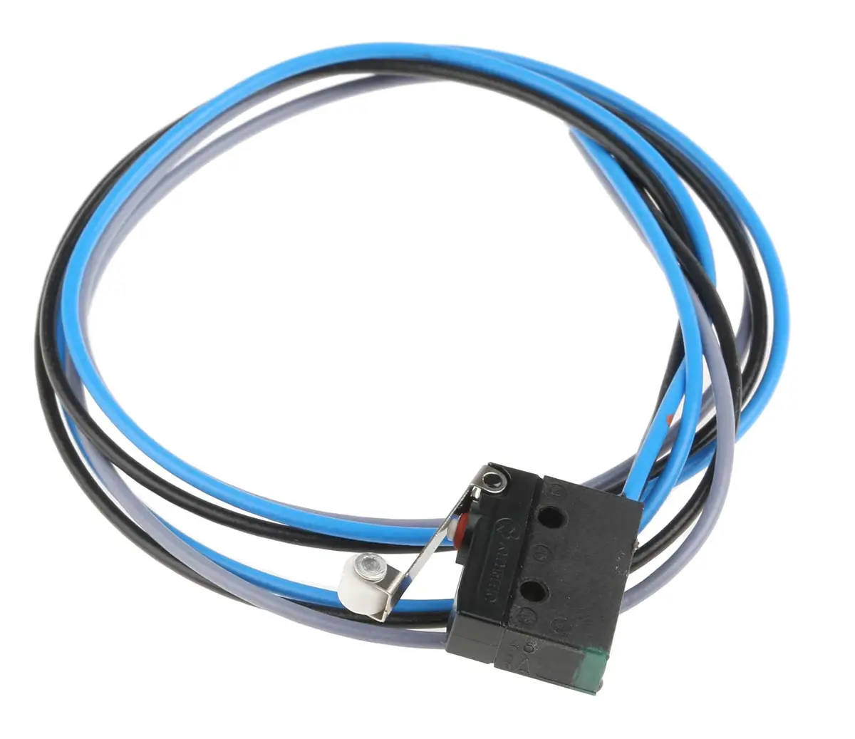 Produktfoto 1 von ZF Mikroschalter Kurzer Rollenhebel-Betätiger Vorverdrahtet, 1-poliger Umschalter, 250 V ac, 6A IP6K7 0.88N -40 °C - 105