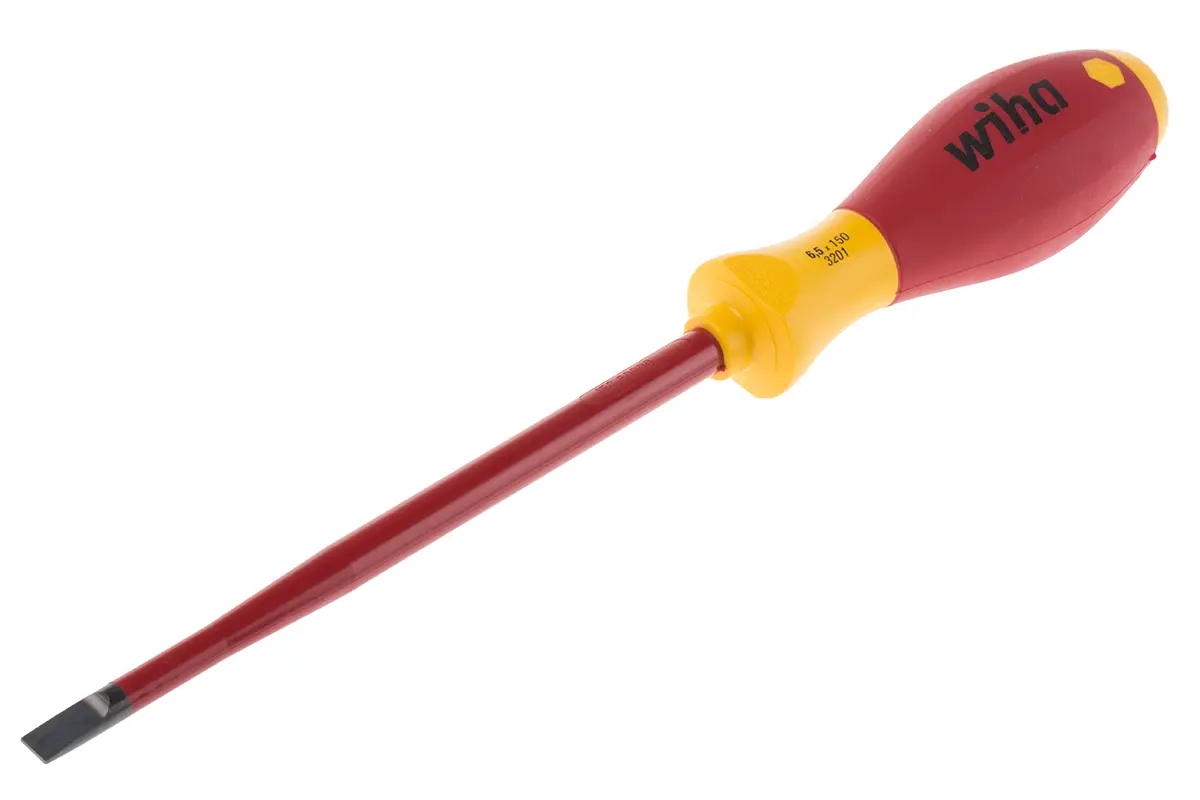 Produktfoto 1 von Wiha VDE 1000V zugelassen Isoliert, Molybdänstahl, Chrom Vanadium Stahl, 268 mm / Klinge 150 mm