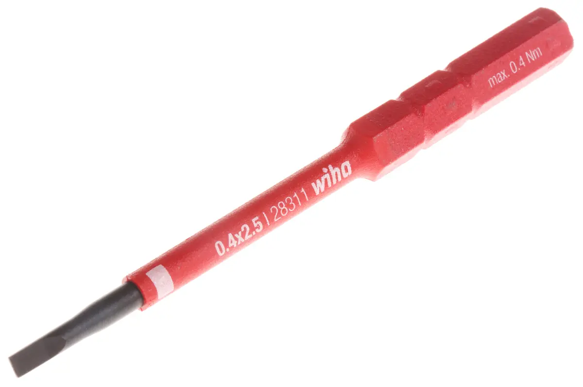 Produktfoto 1 von Wiha 6 mm Schraubbit Chrom Vanadium Stahl, 1-teilig, 75 mm