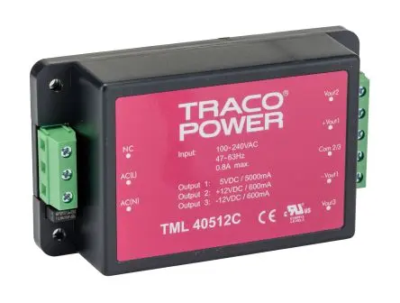 Produktfoto 1 von TRACOPOWER TML Schaltnetzteil 3 12V dc 40 W, Fahrgestell 264V ac