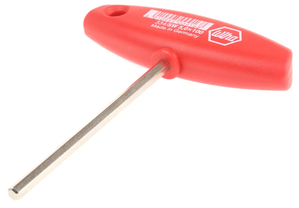 Produktfoto 1 von Wiha metrisch  Innensechskant-Schlüssel 5mm T-Griff lang