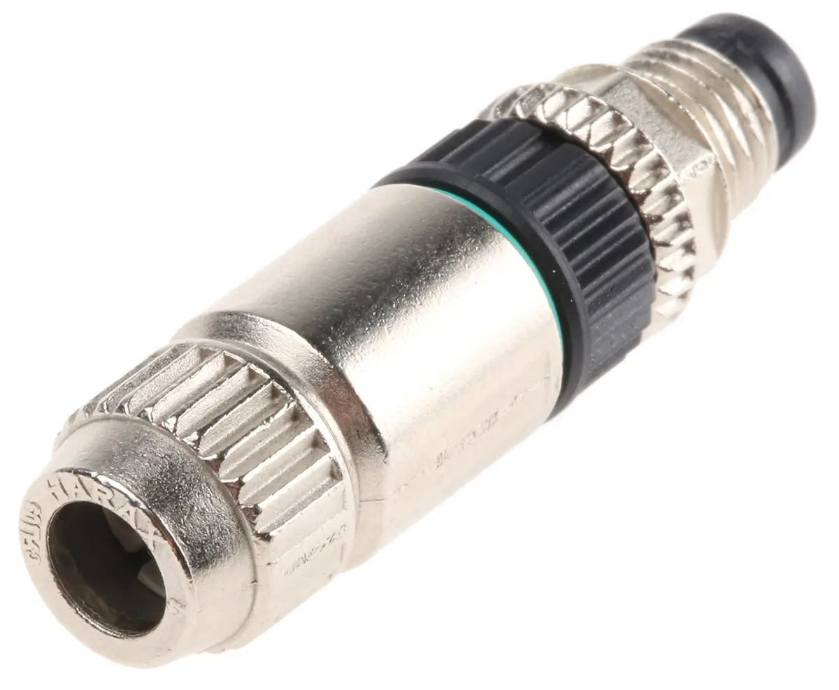 Produktfoto 1 von HARTING HARAX M8 DIN-Stecker Gerade 4-polig, 32 V 4A IP40 Kabel, Schraubbefestigung Stecker