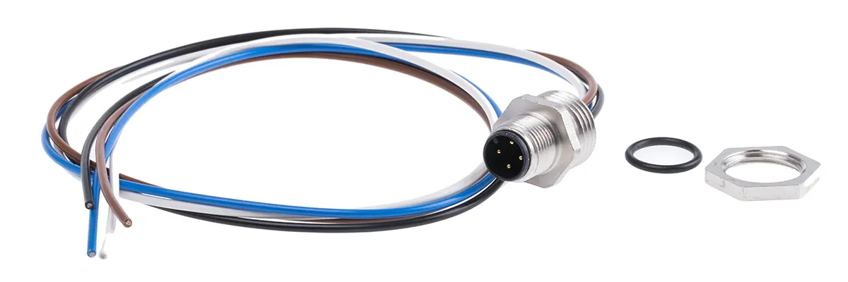 Produktfoto 1 von HARTING 21033, 4-polig Sensor-Betätigungselementkabel, M12 Stecker 4 / Freies Ende Nicht abgeschlossen, Länge 500 mm