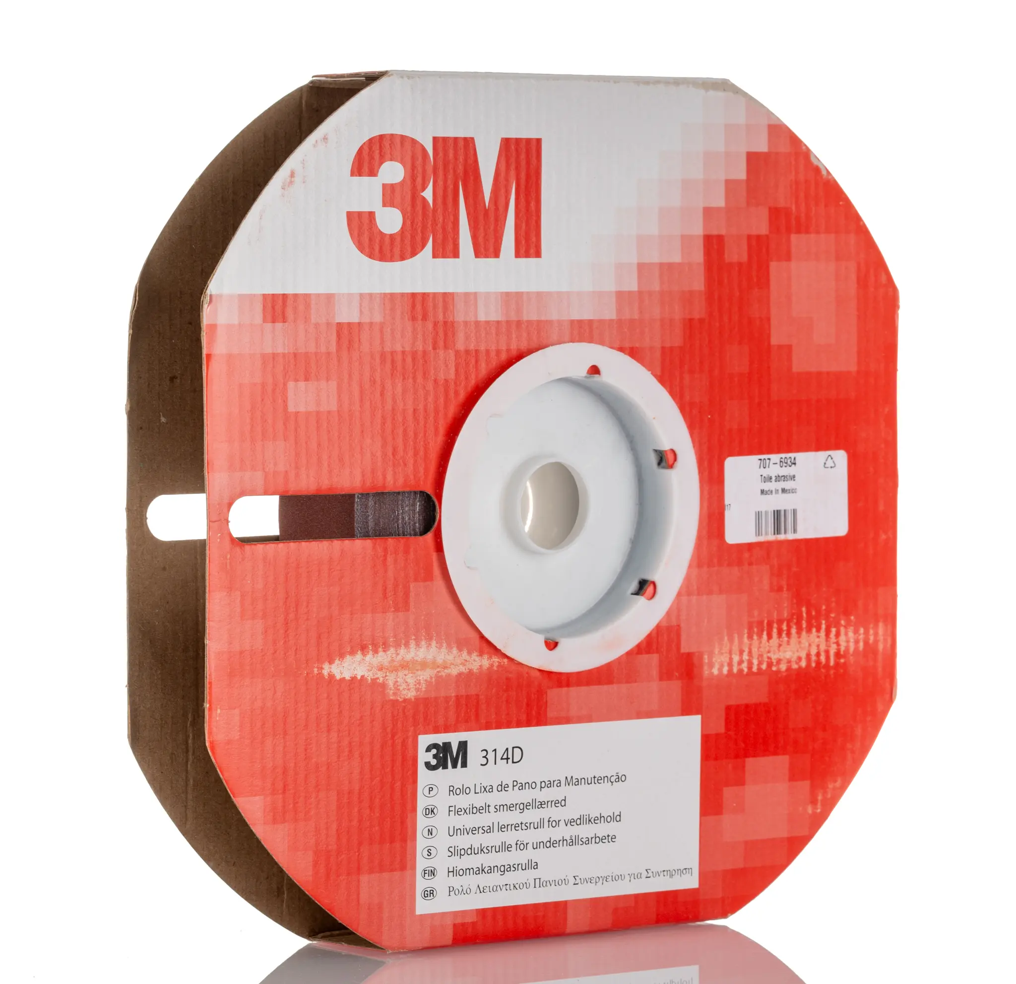 Produktfoto 1 von 3M Schleifleinen-Rolle, Aluminiumbeschichtet, Sehr Fein Grad, Korngröße P240, 25 m 38 mm