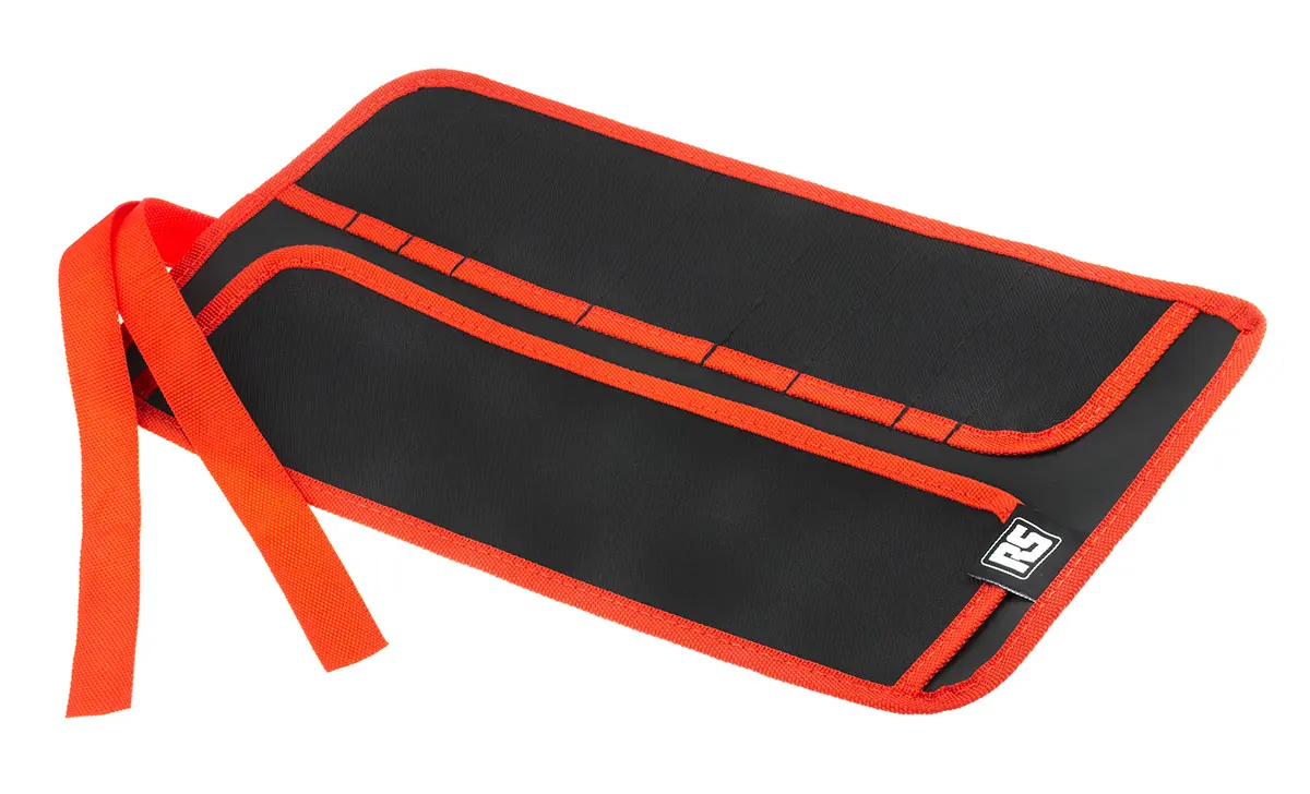 Produktfoto 1 von RS PRO Werkzeugrolle, 400D Polyester, 380 mm x 2 mm, Schwarz