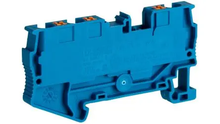 Produktfoto 1 von Phoenix Contact PT 4-TWIN BU Anschlussklemmenblock für Durchkontaktierung 1 Blau, 0.2mm², 6 mm², 800V Einsteck-Anschluss