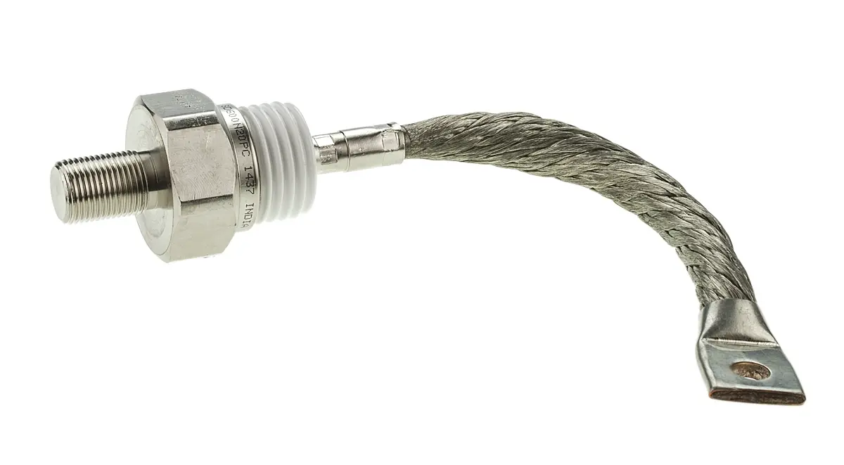 Produktfoto 1 von Vishay SD600N/R Schraubanschlussklemme Standard-Recovery-Diode Recovery Gleichrichter Kathoden-Bolzen, 2000 V / 600 A,