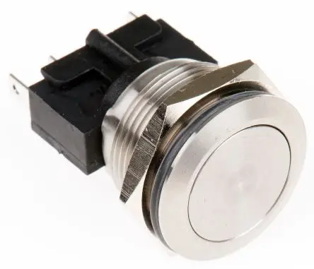 Produktfoto 1 von Bulgin MP0031 Druckschalter Tastend Panel Ø 19.2 mm, SPST / 5A, IP66