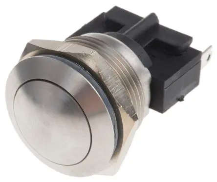 Produktfoto 1 von Bulgin Druckschalter Tastend Panel Ø 19.2 mm, SPST / 5A, IP66