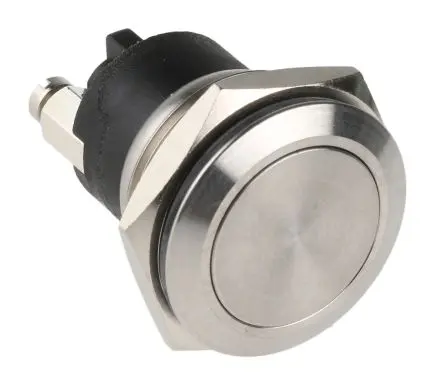Produktfoto 1 von Bulgin MP Druckschalter Tastend Schraubanschlussklemme Ø 19.2 mm, SPST / 1A 50 V dc 50 V ac, IP68