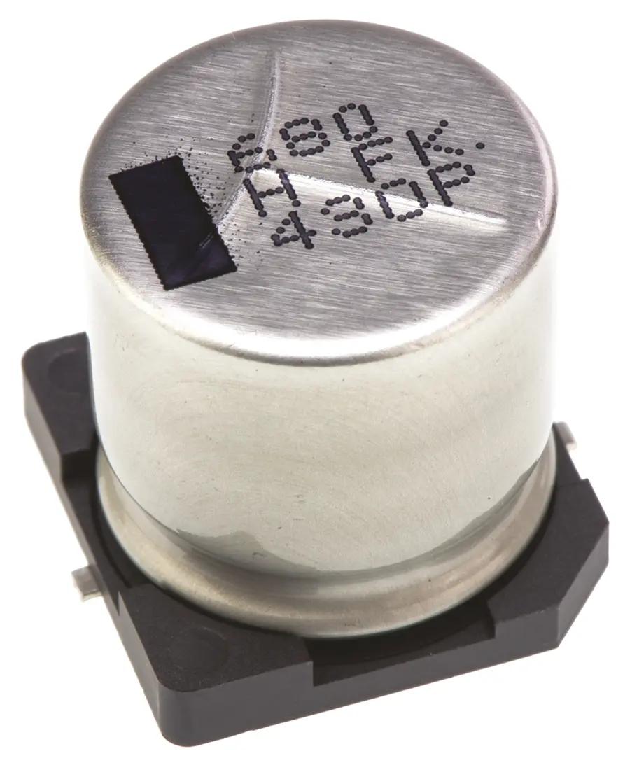 Produktfoto 1 von Panasonic Oberfläche Kondensator 680 μF Lot 20 % / 50V dc 0125, Ø 16 mm x 16.5 mm x 19 mm, 105 °C