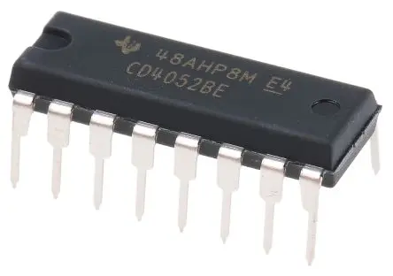 Produktfoto 1 von Texas Instruments Multiplexer, 16-Pin 2, PDIP, CMOS Multiplexer, DeMultiplexer, 20V- bipolar, -0.5 V- bipolar
