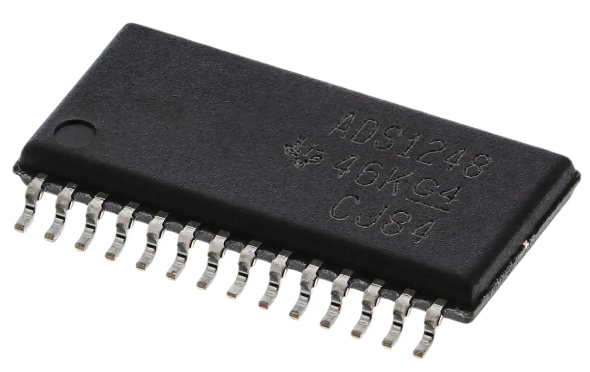 Produktfoto 1 von Texas Instruments 24 bit ADC 8, 2 ksps TSSOP, 28-Pin