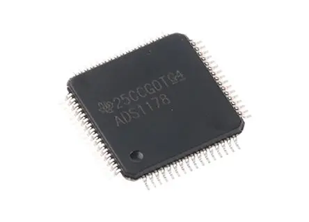 Produktfoto 1 von Texas Instruments 16 bit ADC 8, 52 ksps HTQFP, 64-Pin