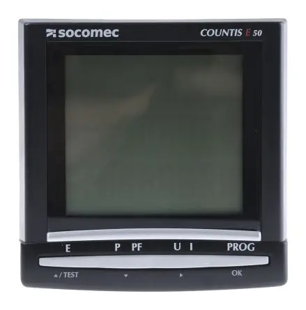 Produktfoto 1 von Socomec Countis E50 Energiemessgerät LCD 92 mm x 92 mm Energiemessgerät / 3-phasig 4 Eing. Impulsausgang