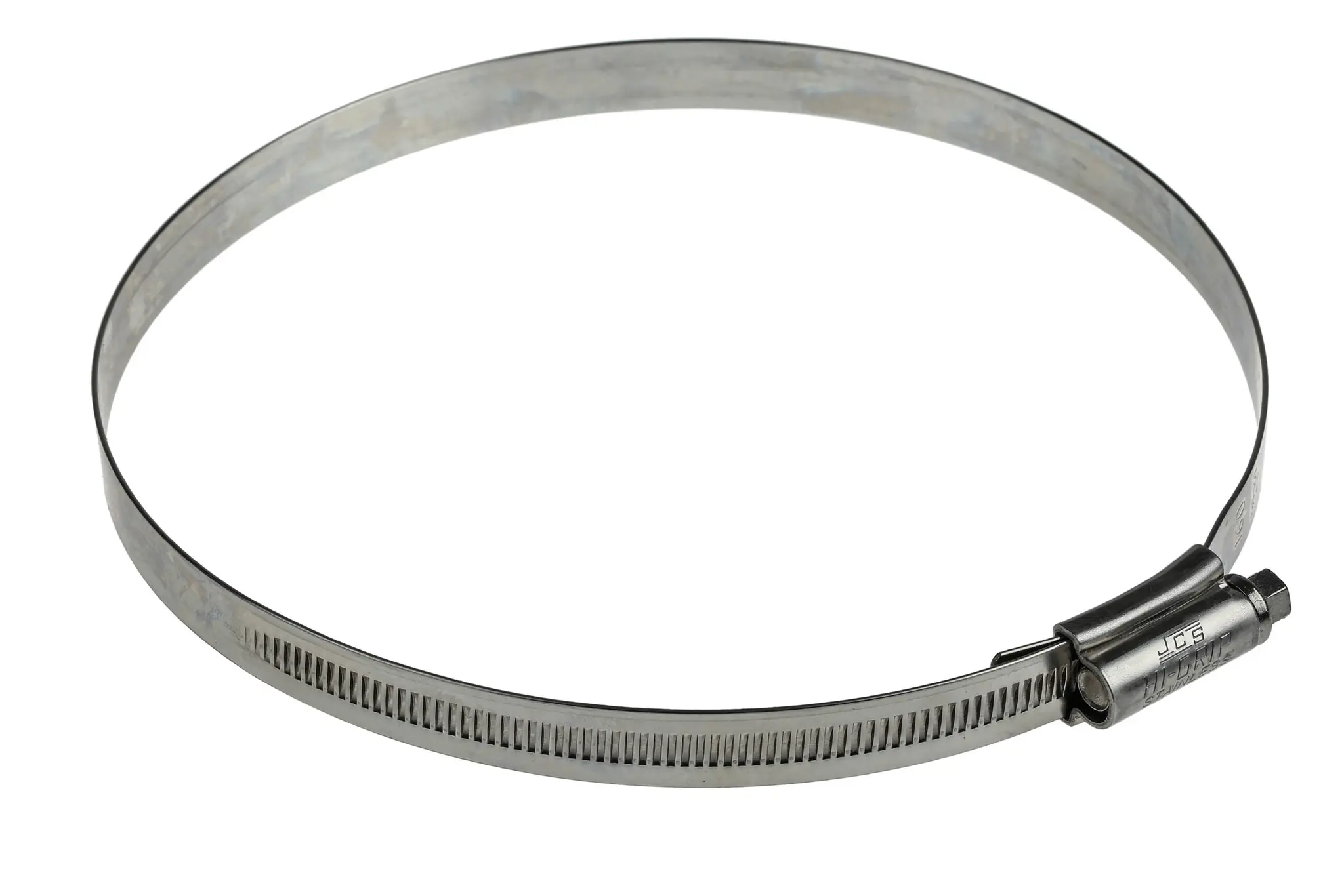Produktfoto 1 von HI-GRIP Edelstahl Schlauchschelle Schneckengewinde, mit Schlitzsechskantschraube 160 mm