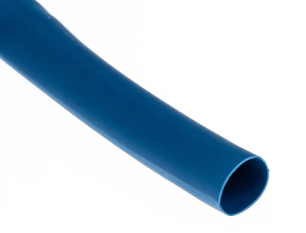 Produktfoto 1 von RS PRO RS PRO Wärmeschrumpfschlauch, Polyolefin Blau, Ø 6 mm Schrumpfrate 3:1, Länge 7m
