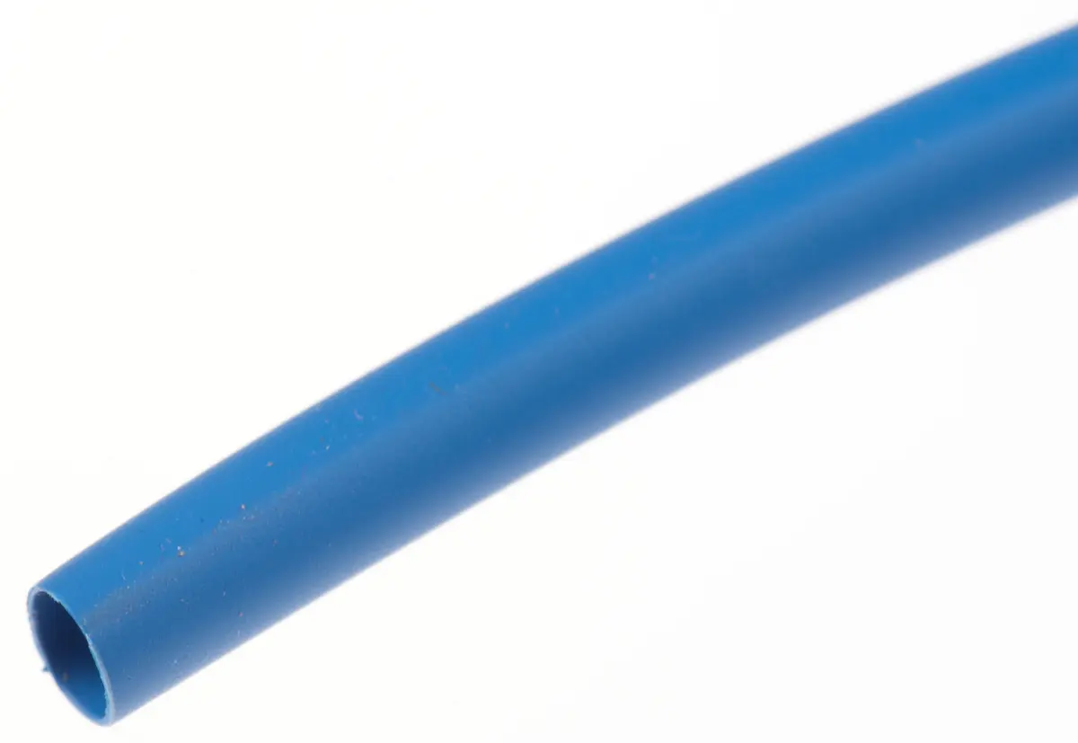 Produktfoto 1 von RS PRO RS PRO Wärmeschrumpfschlauch, Polyolefin Blau, Ø 3 mm Schrumpfrate 3:1, Länge 10m