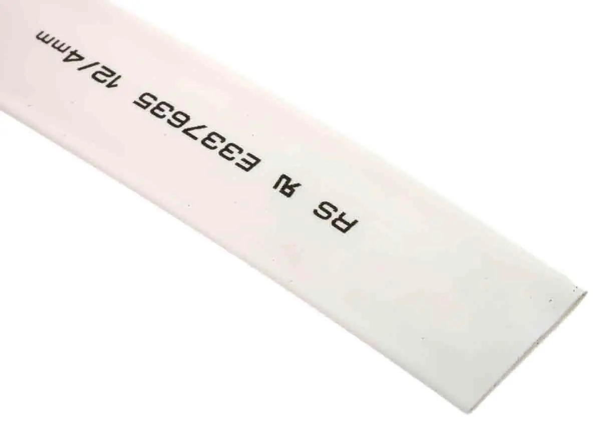 Produktfoto 1 von RS PRO RS PRO Wärmeschrumpfschlauch, Polyolefin Weiß, Ø 12 mm Schrumpfrate 3:1, Länge 4m
