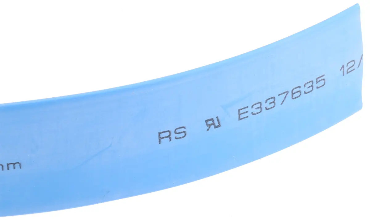 Produktfoto 1 von RS PRO RS PRO Wärmeschrumpfschlauch, Polyolefin Blau, Ø 12 mm Schrumpfrate 3:1, Länge 4m