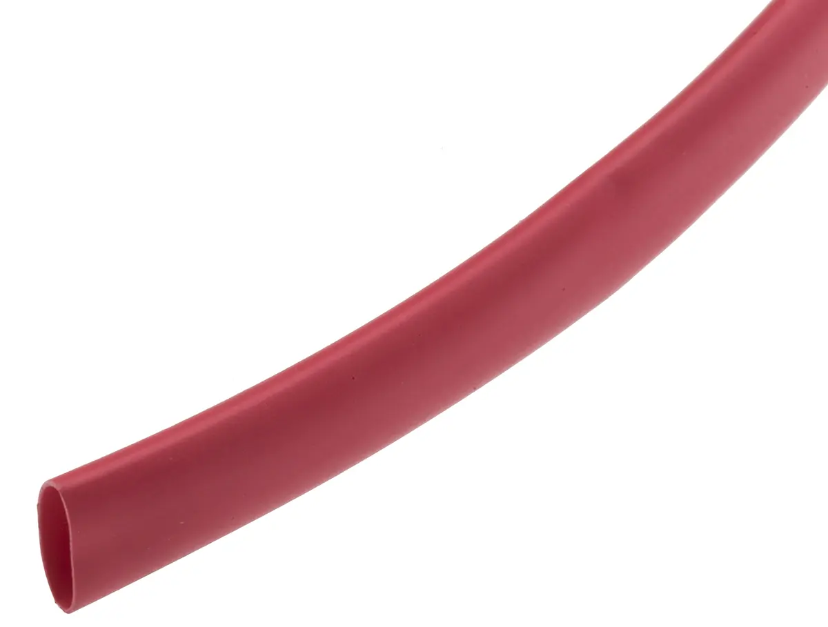 Produktfoto 1 von RS PRO RS PRO Wärmeschrumpfschlauch, Polyolefin Rot, Ø 4.8 mm Schrumpfrate 2:1, Länge 9m