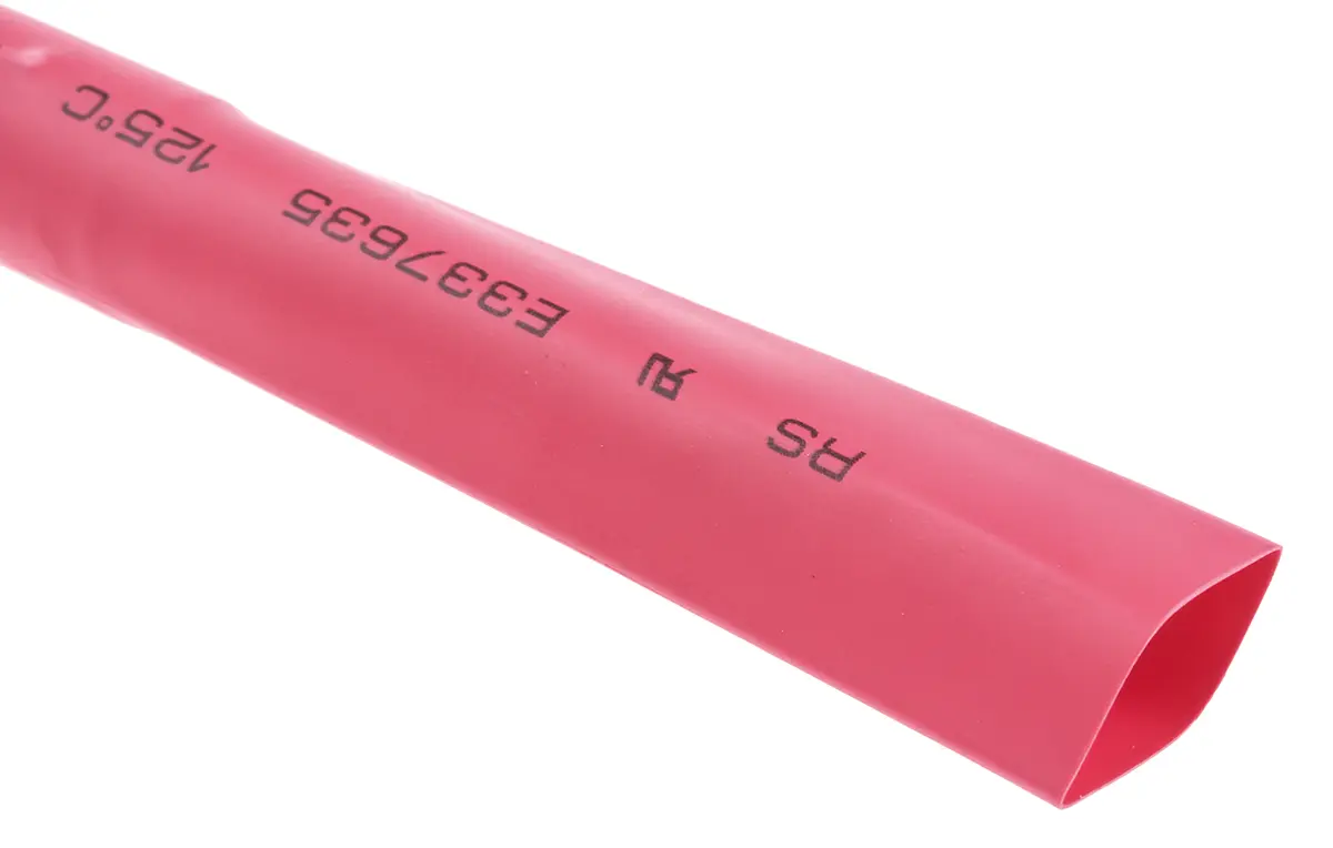 Produktfoto 1 von RS PRO RS PRO Wärmeschrumpfschlauch, Polyolefin Rot, Ø 25.4 mm Schrumpfrate 2:1, Länge 3m