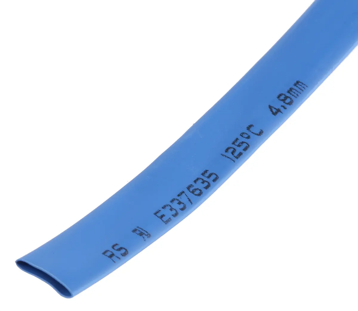 Produktfoto 1 von RS PRO RS PRO Wärmeschrumpfschlauch, Polyolefin Blau, Ø 4.8 mm Schrumpfrate 2:1, Länge 9m