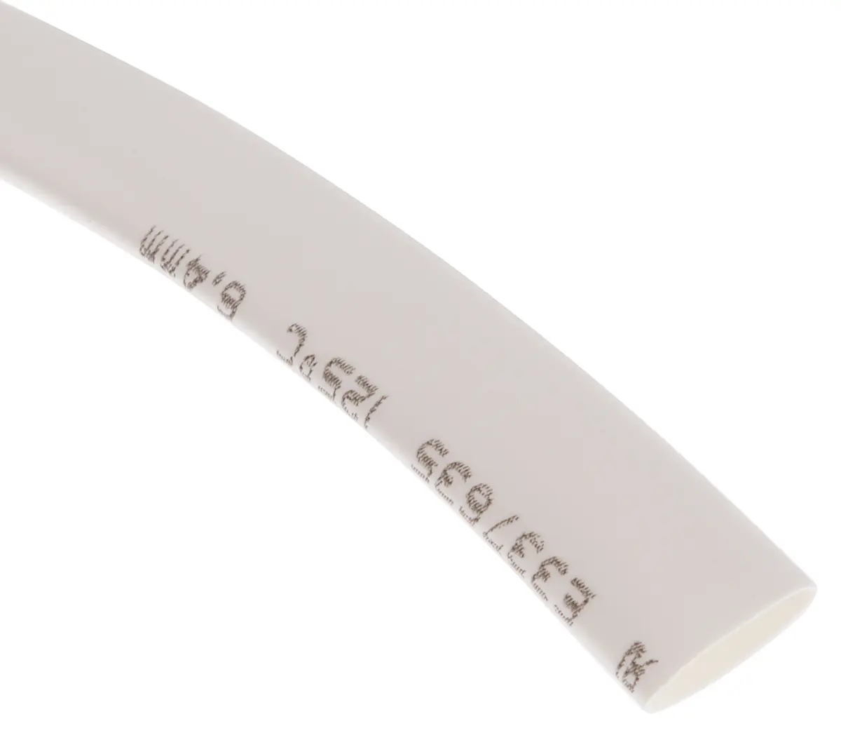Produktfoto 1 von RS PRO Wärmeschrumpfschlauch, Polyolefin Weiß, Ø 6.4 mm Schrumpfrate 2:1, Länge 8m