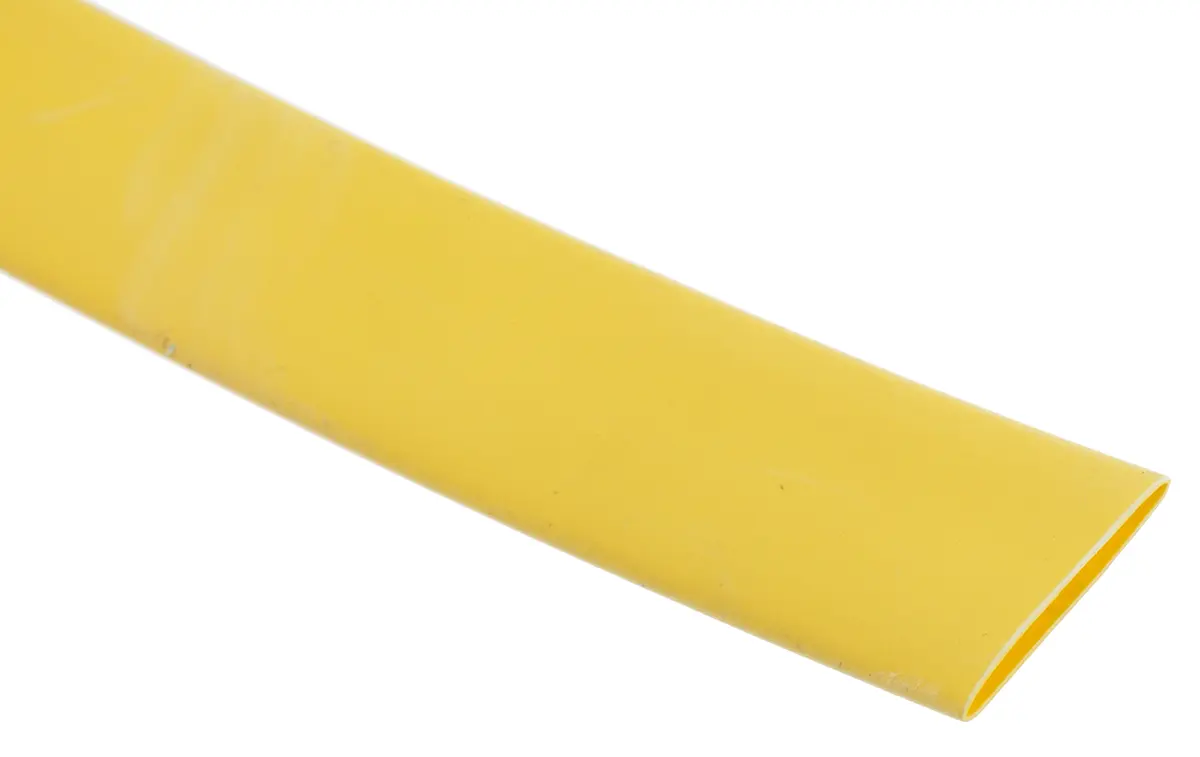 Produktfoto 1 von RS PRO RS PRO Wärmeschrumpfschlauch, Polyolefin Gelb, Ø 9.5 mm Schrumpfrate 2:1, Länge 6m