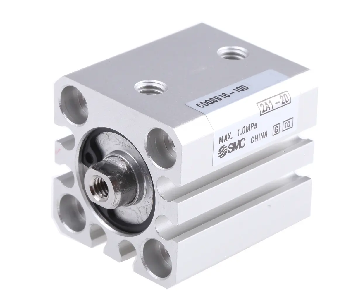 SMC CDQS Pneumatik-Kompaktzylinder 10 mm Doppeltwirkend, Bohrung Ø 16 mm, bis 1 Mpa