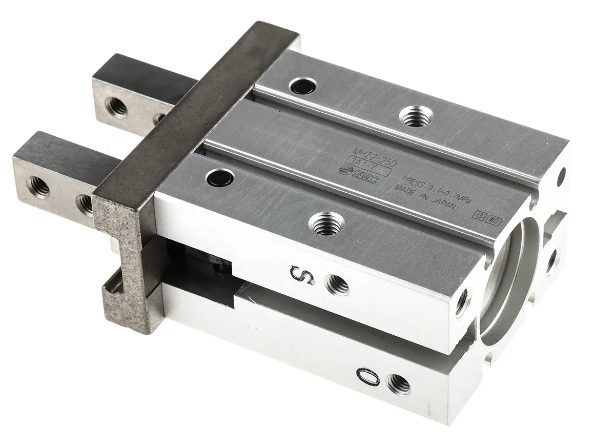 Produktfoto 1 von SMC MHZ Pneumatikgreifer, 2 Greifarme, Parallel, 0.7 Mpa max. M5 x 0.8