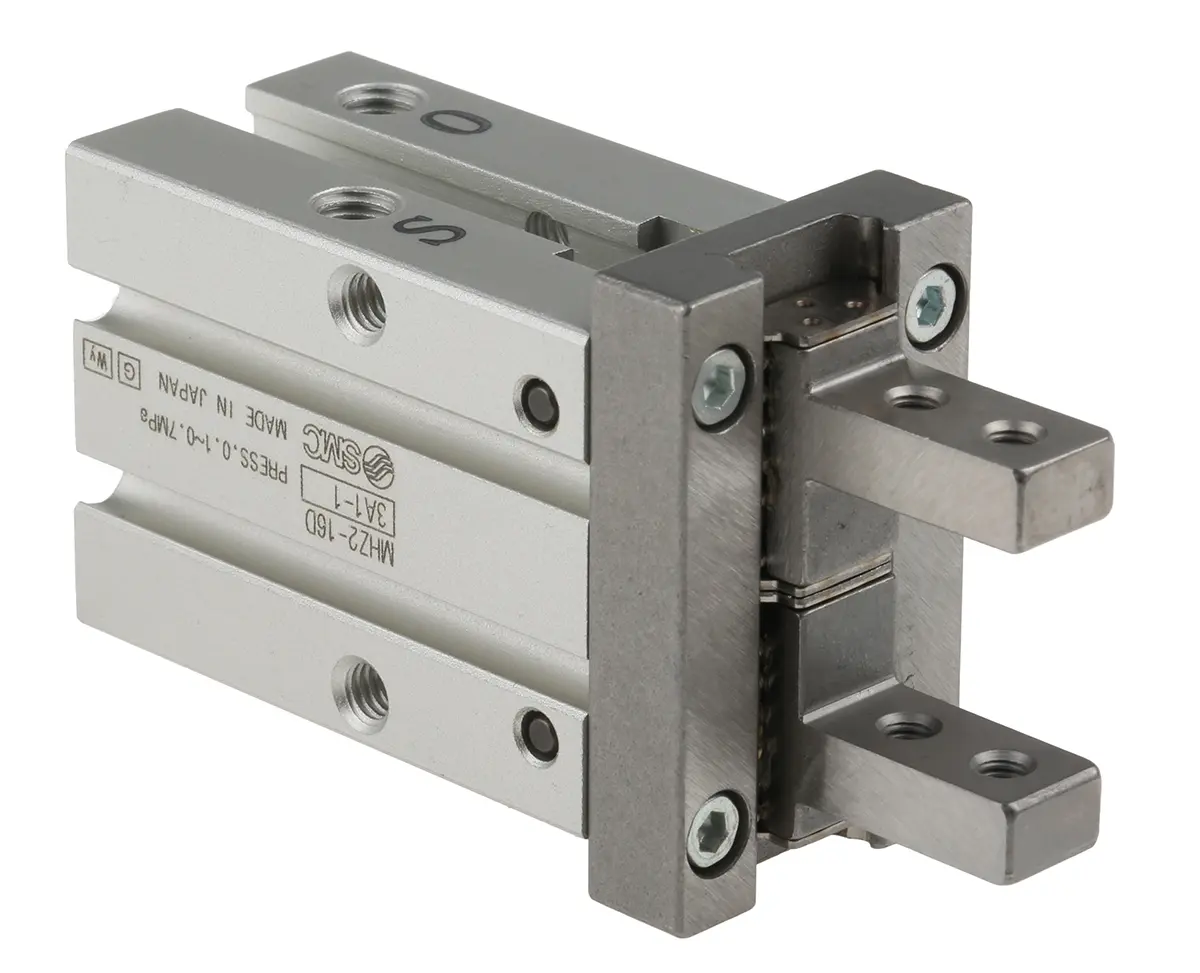 Produktfoto 1 von SMC MHZ Pneumatikgreifer, 2 Greifarme, Parallel, 0.7 Mpa max. M5 x 0.8