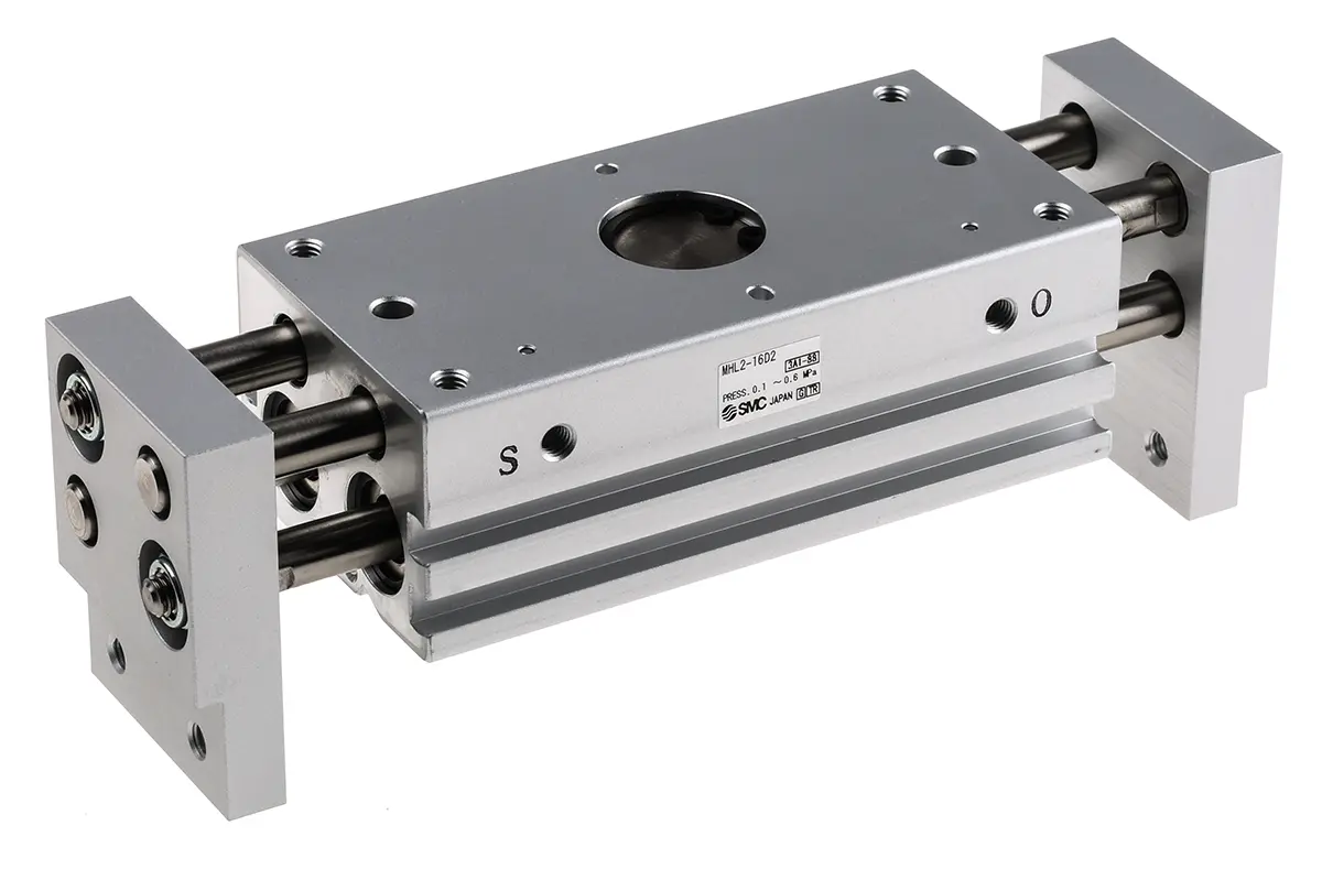 SMC MHL2 Pneumatikgreifer, Doppeltwirkend-Ausführung, 2 Greifarme, Parallel, 0.6 Mpa max. M5 x 0.8