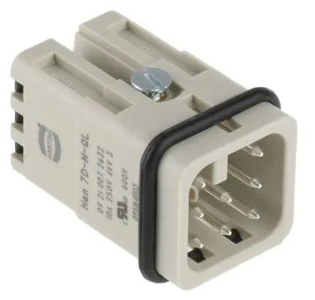 Produktfoto 1 von HARTING Han D Industrie-Steckverbinder Kontakteinsatz Stecker, 7-polig 10A, Kabel, Einsatz Quick Lock