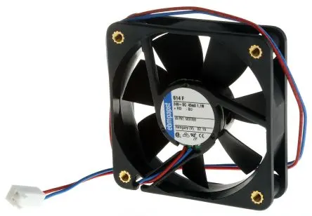 Produktfoto 1 von ebm-papst 600 F Axiallüfter, Hülse, 24V dc / 1.1 W 45 mA, 3900 U/min, 29 m³/h IP20 60 mm 60mm 15 mm