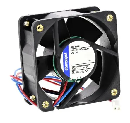 Produktfoto 1 von ebm-papst 600 N Axiallüfter, Hülse, 12V dc / 3.8 W 316 mA, 6850 U/min, 56 m³/h IP20 60 mm 60mm 25 mm