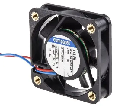 Produktfoto 1 von ebm-papst 400 F Axiallüfter, Hülse, 12V dc / 800 mW 66 mA, 6000 U/min, 9 m³/h IP20 40 mm 40mm 10 mm