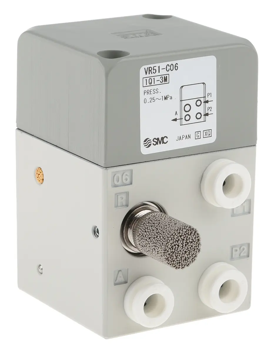 Produktfoto 1 von SMC, Drucktaster VR51 Pneumatik-Steuerventil, manuell, 5 mm, Aluminiumdruckguss III B
