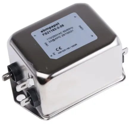 ebm-papst 920-CON0085 Oberwellenfilter, 230V ac, 3 A, Flanschmontage, Stecker, 3-phasig
