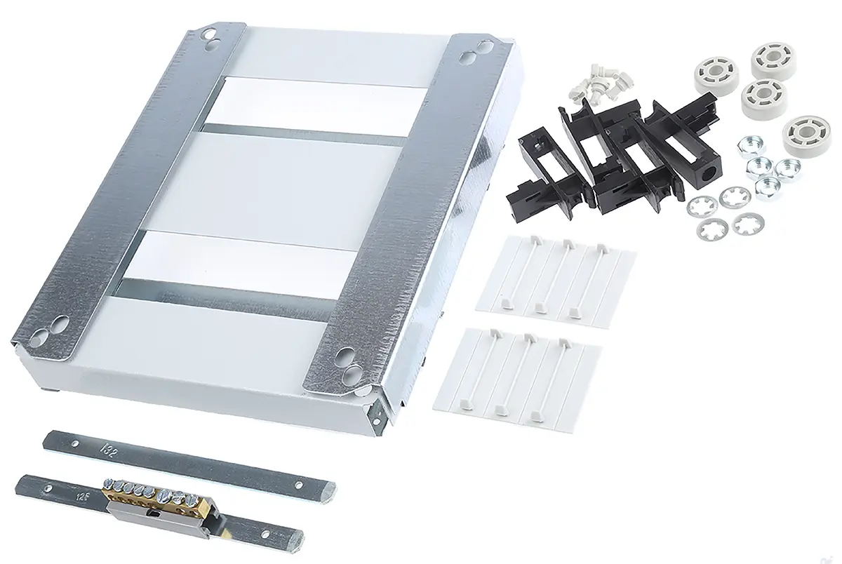 Produktfoto 1 von Schneider Electric PanelSeT Typ Gehäuse-Chassis 2-Einbaustellen 18-Module B. 250 mm H. 300 mm L. 150 mm