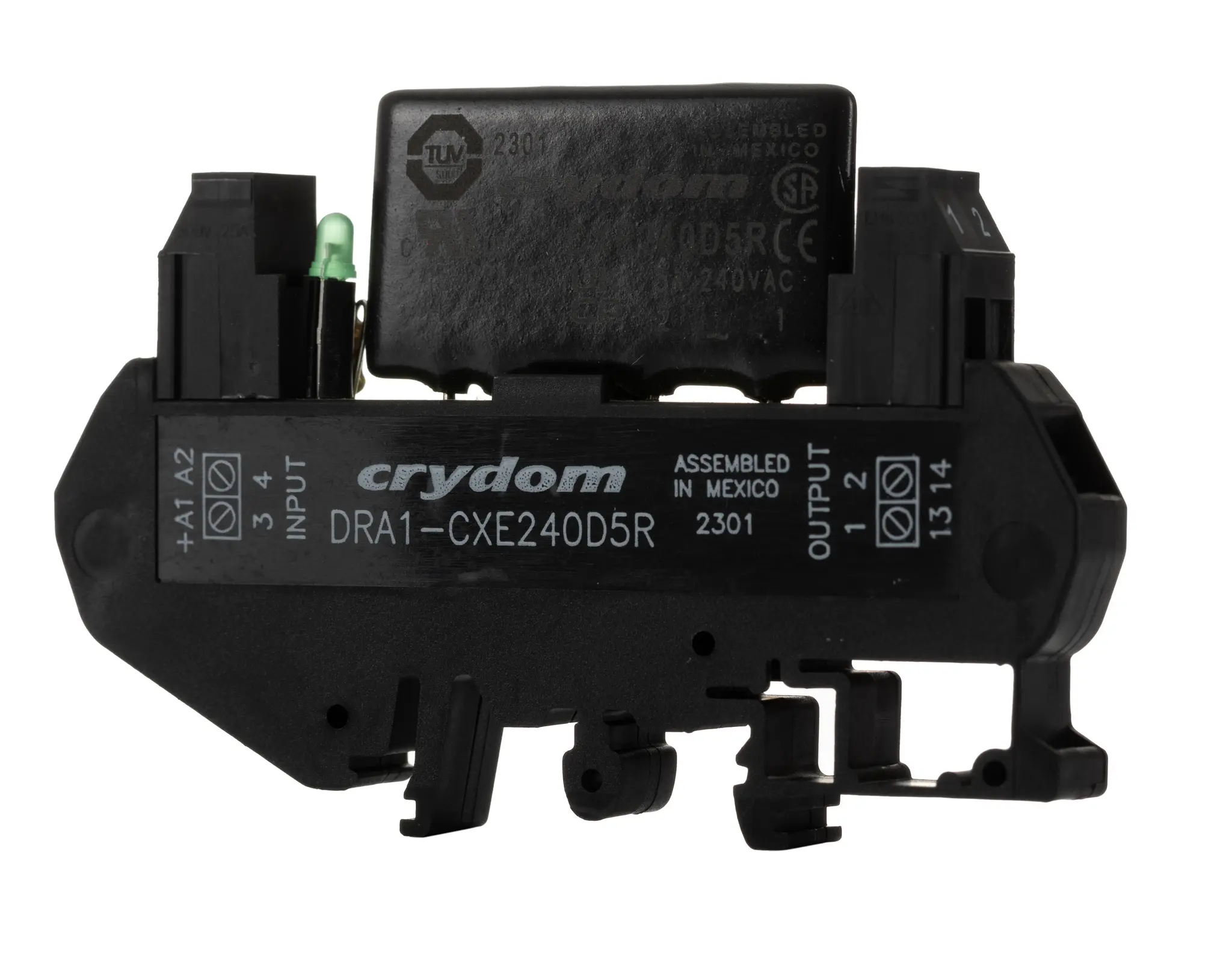 Produktfoto 1 von Sensata Crydom DRA Series Halbleiter-Interfacerelais, 5 A Effektivwert max., DIN-Schienen 15 Vdc min. 280 V ac max. /